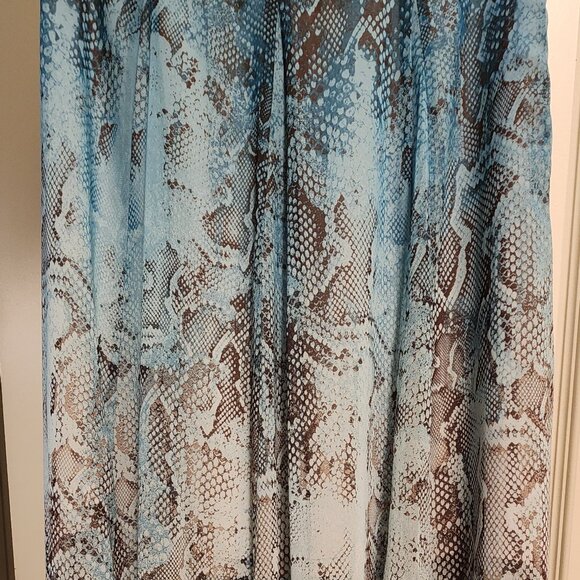 WHBM Blue and Gray Snake Print Skirt - Picture 1 of 10
